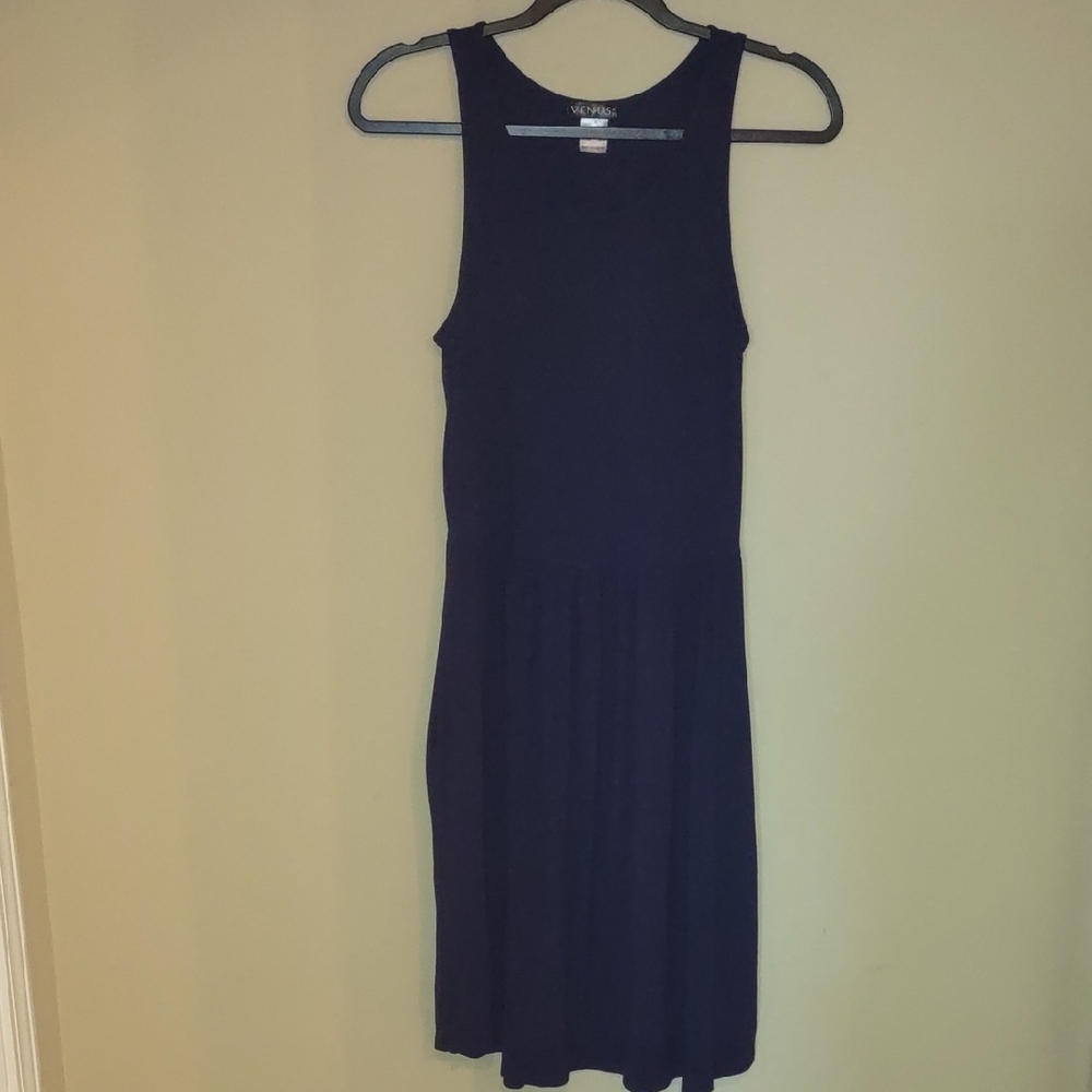 VENUS Navy Sleeveless Midi Dress